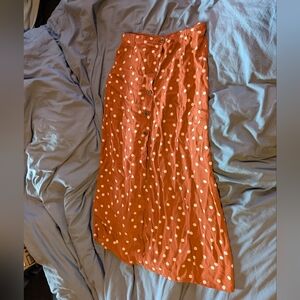 Dress Forum Rust Polka Dot A-Line Skirt